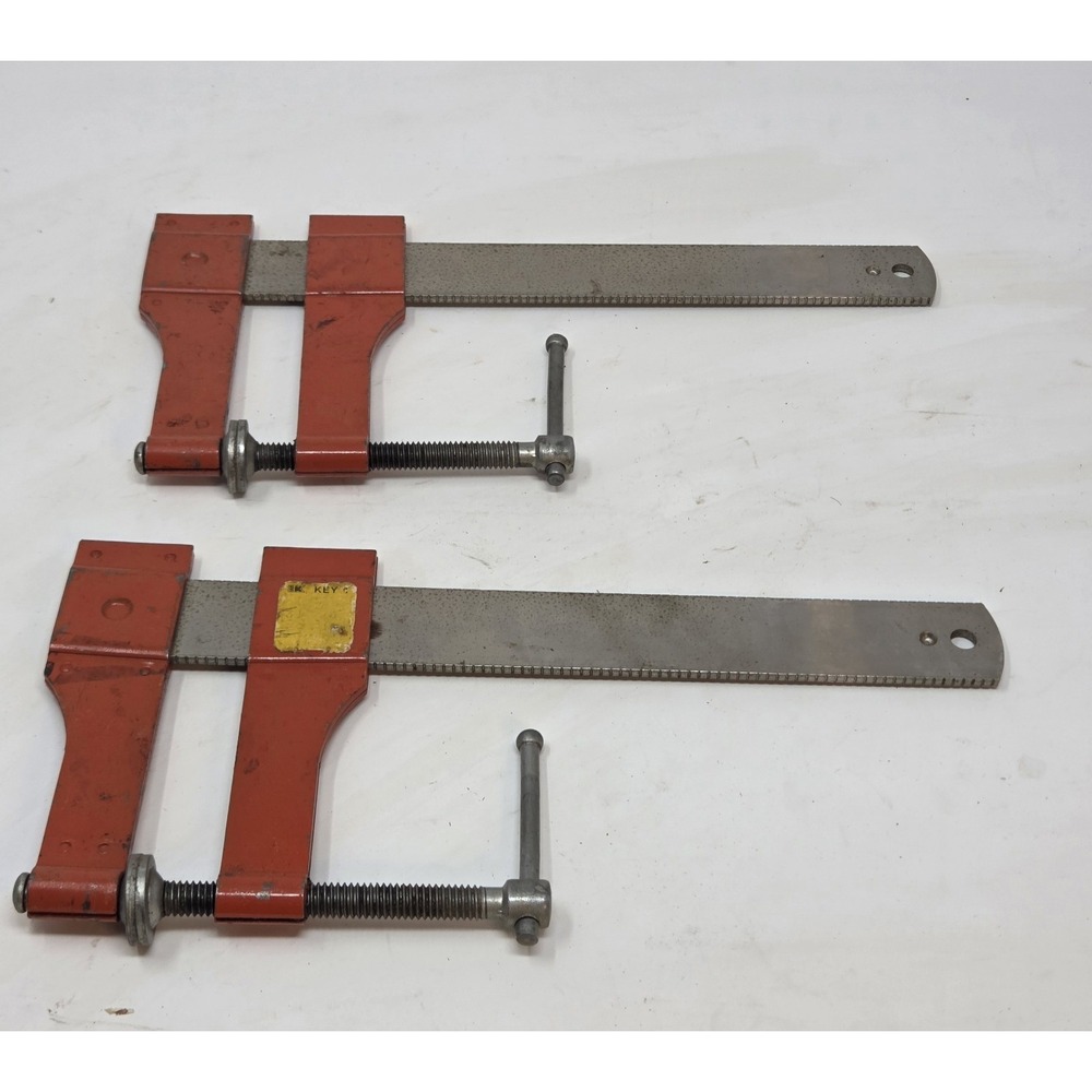 Vintage Stanley No H157 6 Inch Bar Clamps Pair Handyman USA Woodworking - Picture 4 of 9